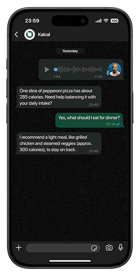 Instant Calorie Tracking